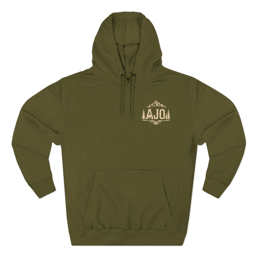 Adventure Hoodie - "Answer The Wild" Forest Bootprint Fleece Pullover