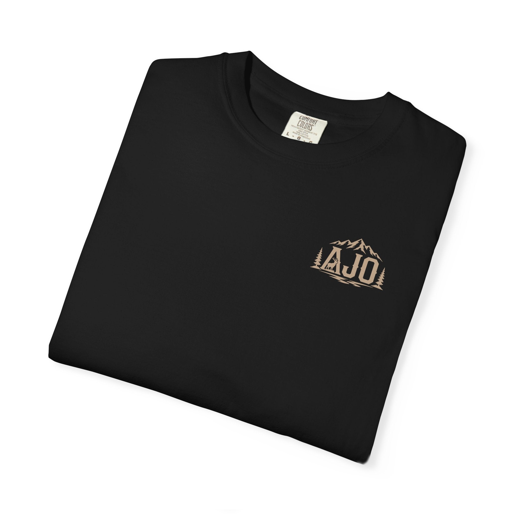 T-Shirt — Heavy Packs & Sore Backs Back Print (Outdoor Hiking Graphic)
