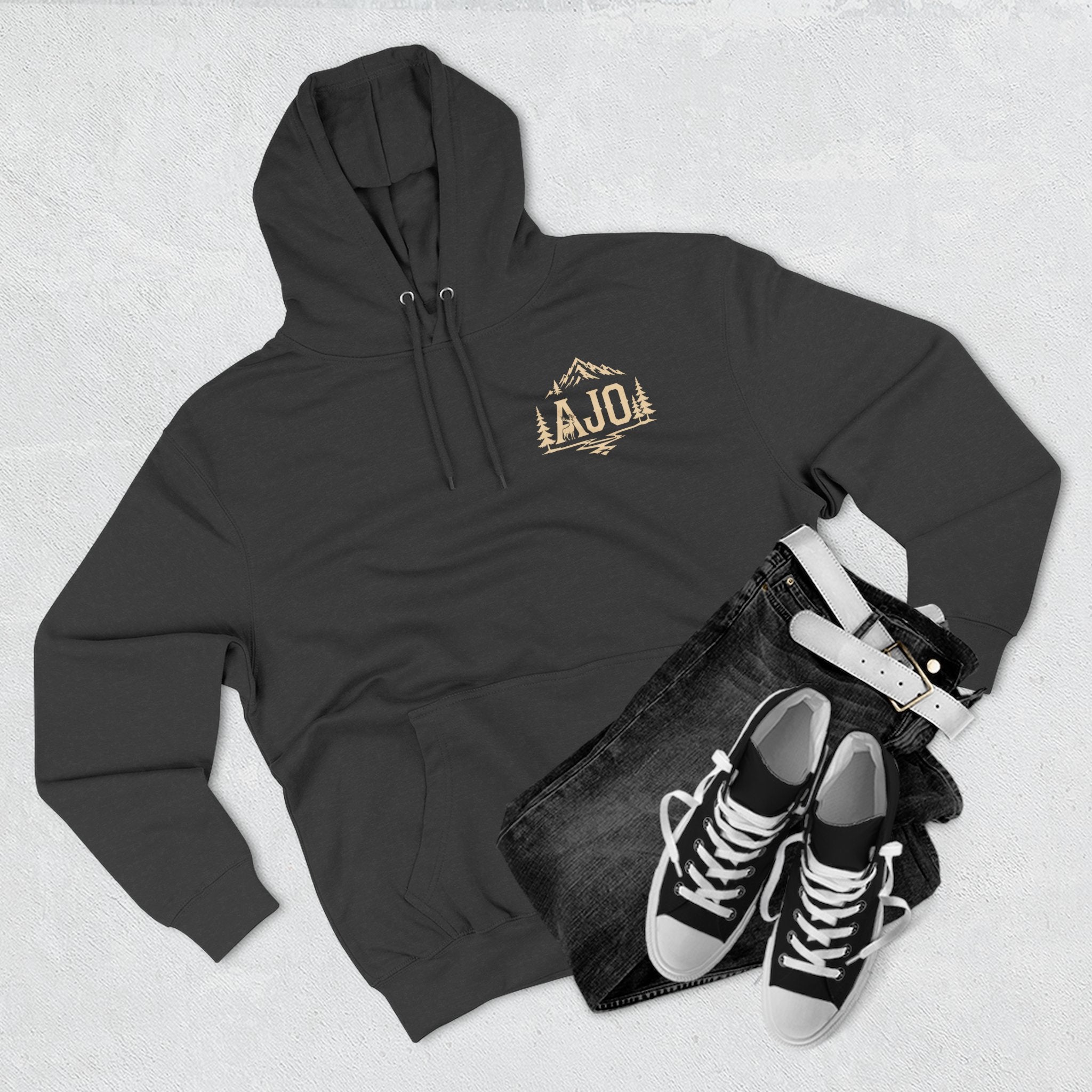 Adventure Hoodie - "Answer The Wild" Forest Bootprint Fleece Pullover