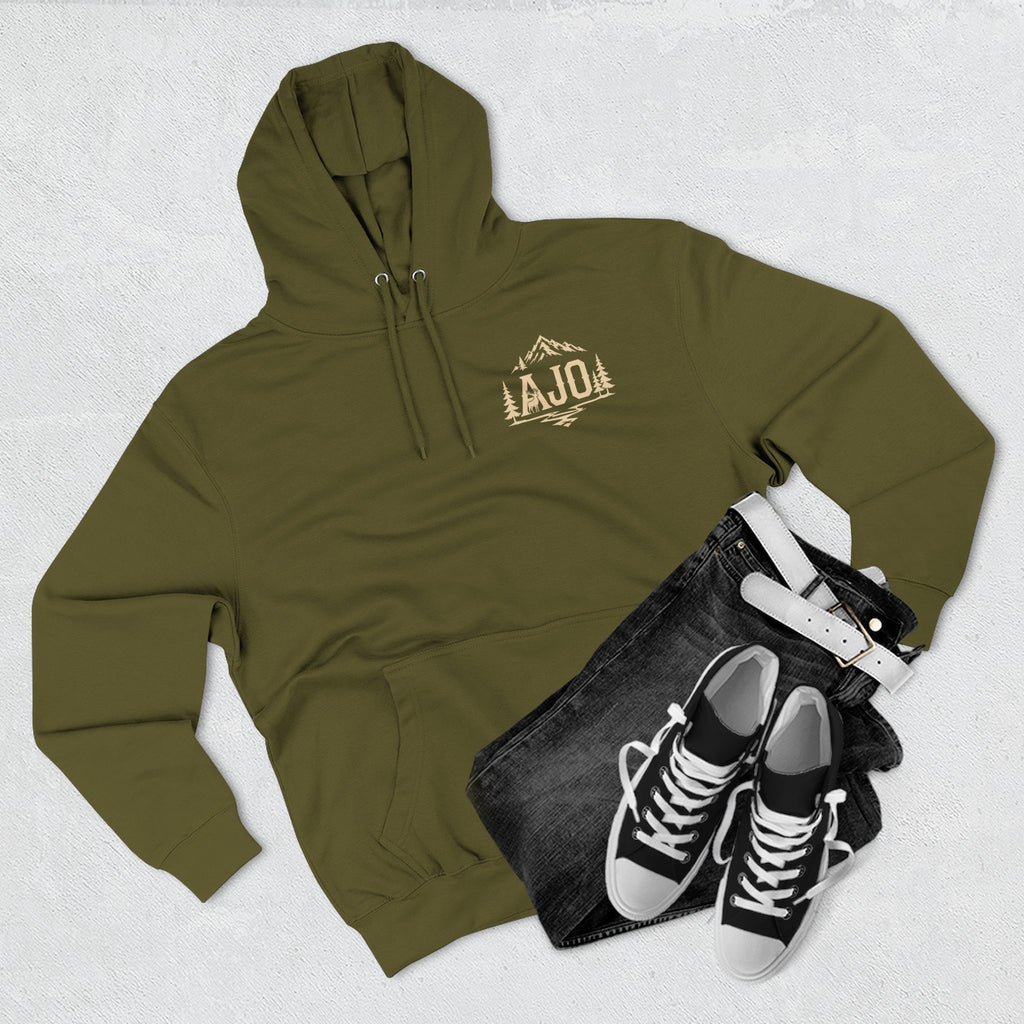 Adventure Hoodie - "Answer The Wild" Forest Bootprint Fleece Pullover