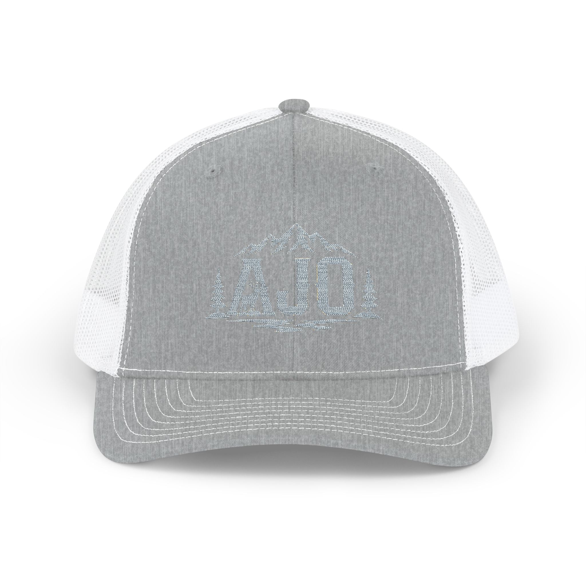 AJO Mountain Logo Snapback Trucker Cap