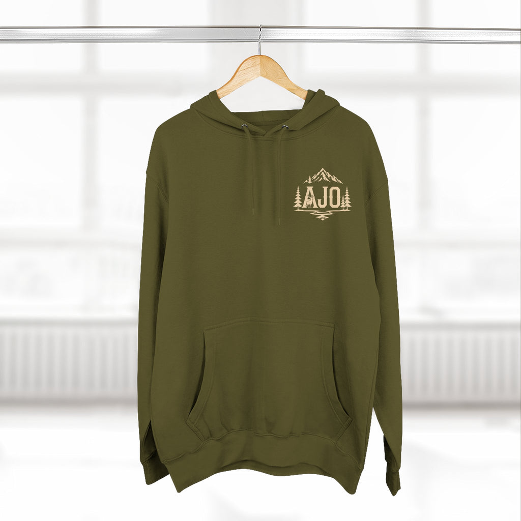 Adventure Hoodie - "Answer The Wild" Forest Bootprint Fleece Pullover