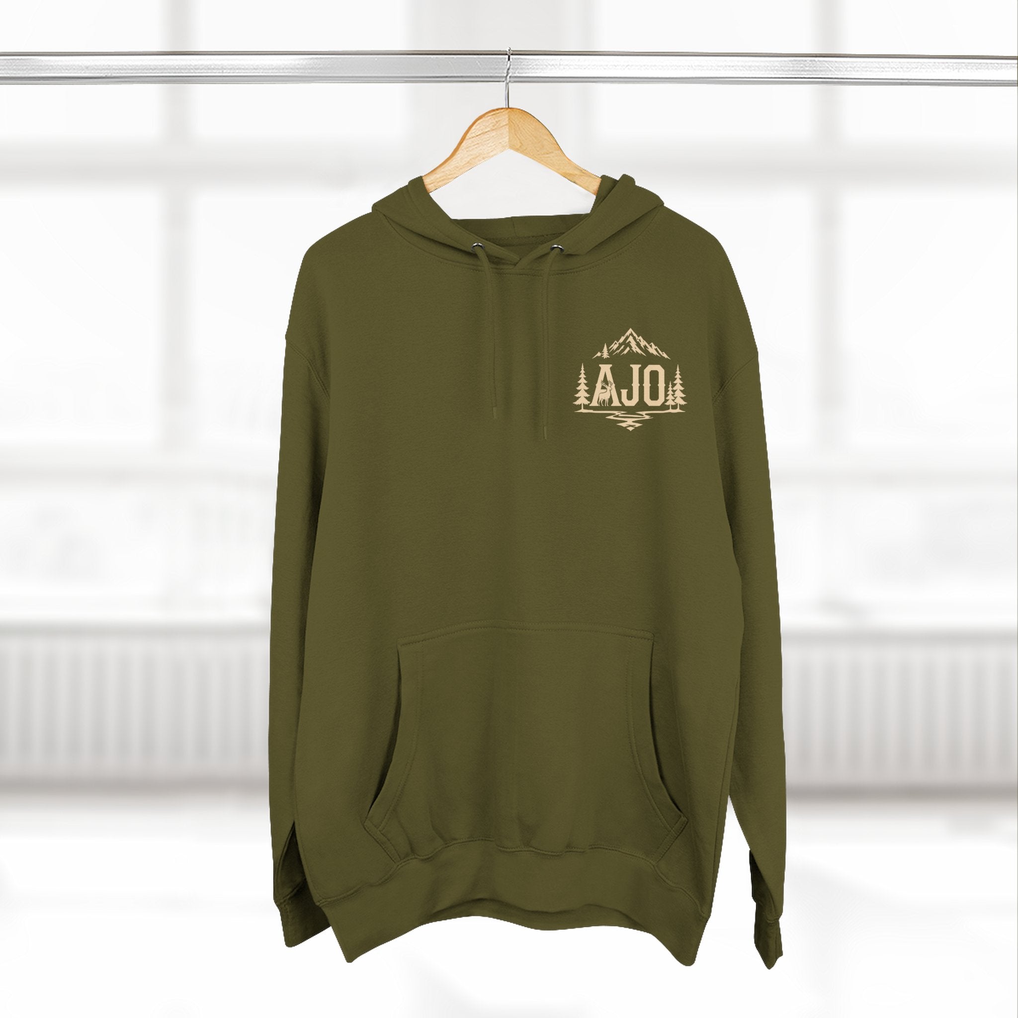 Adventure Hoodie - "Answer The Wild" Forest Bootprint Fleece Pullover