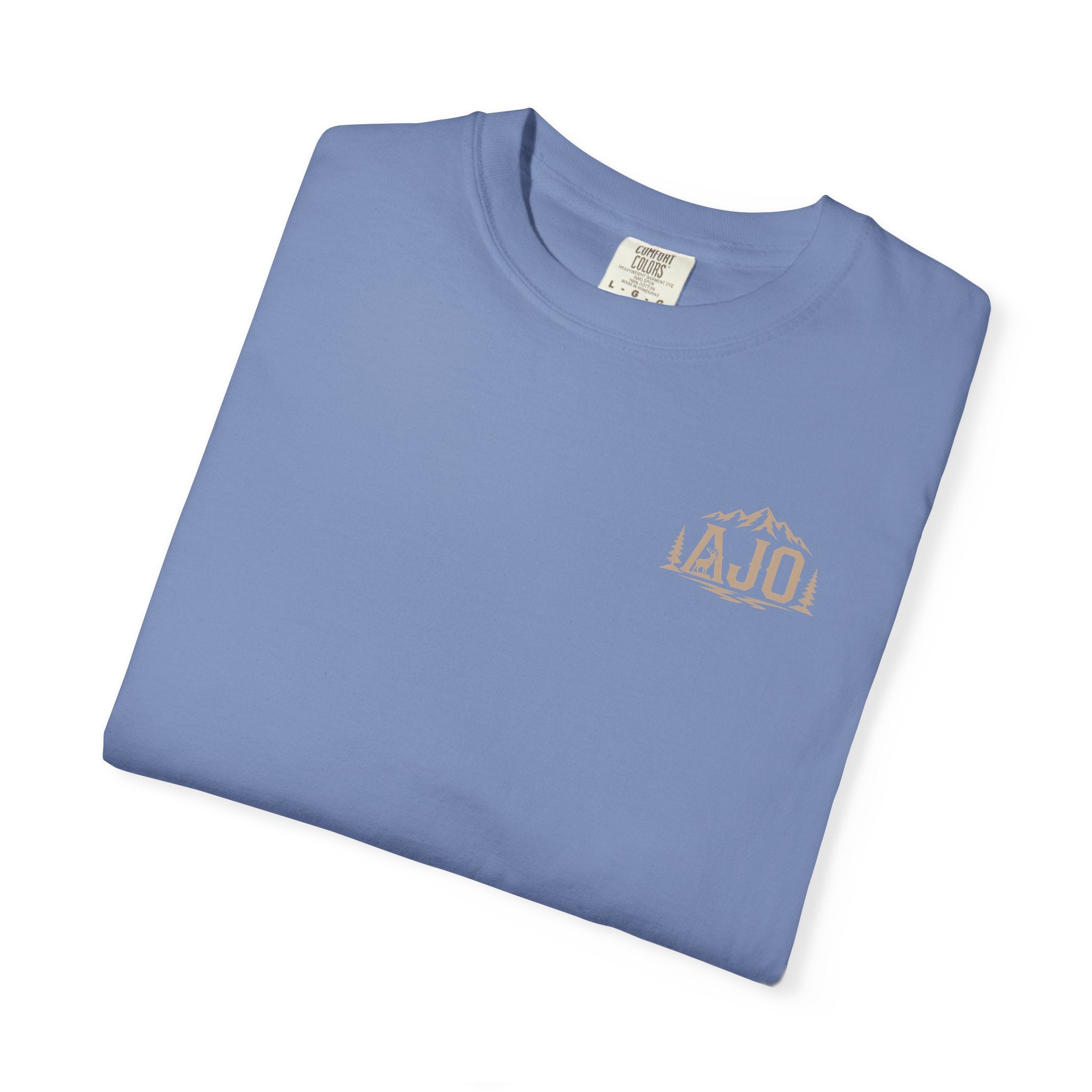 T-Shirt — Heavy Packs & Sore Backs Back Print (Outdoor Hiking Graphic)