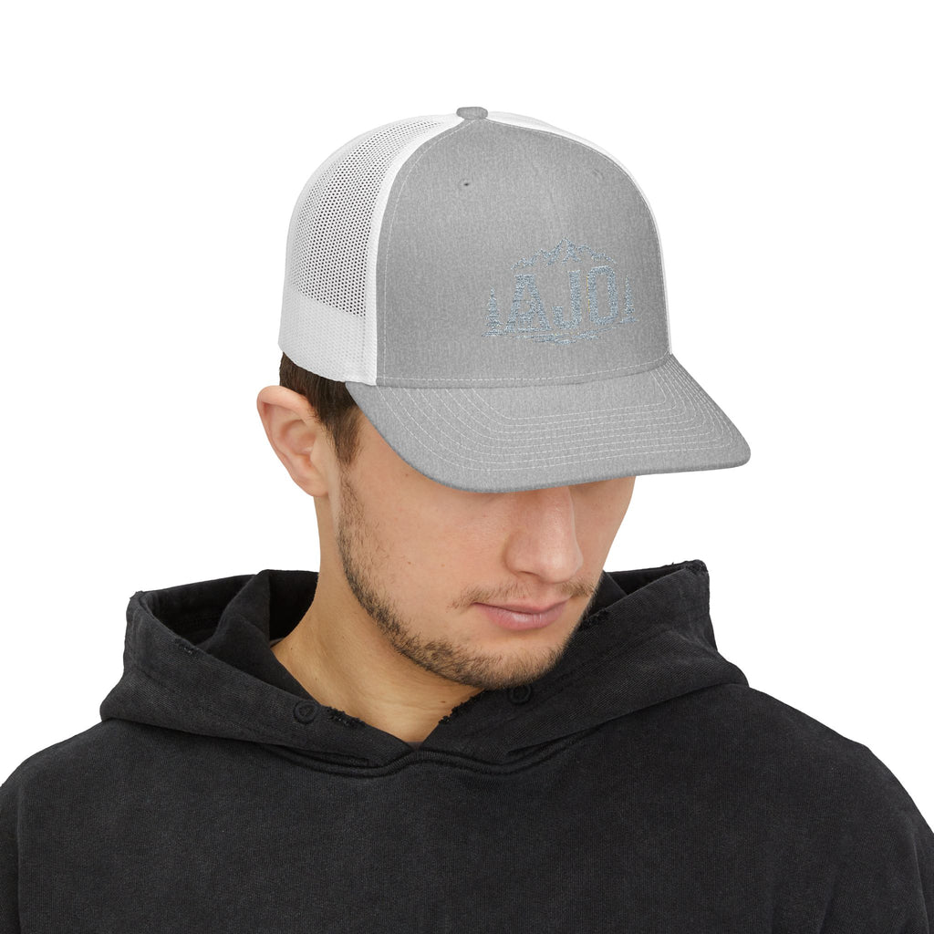 AJO Mountain Logo Snapback Trucker Cap