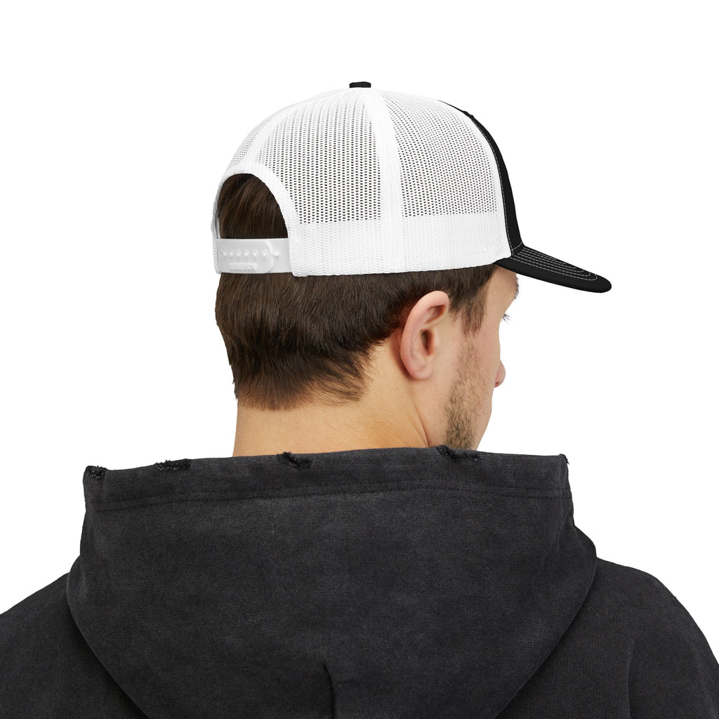 AJO Mountain Logo Snapback Trucker Cap