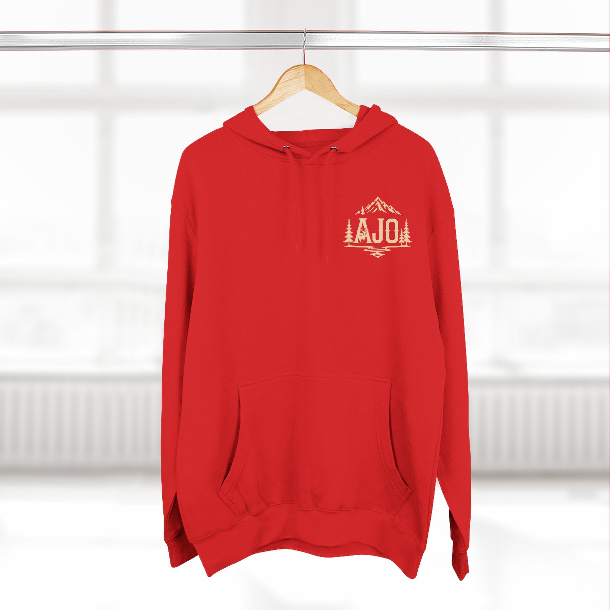 Adventure Hoodie - "Answer The Wild" Forest Bootprint Fleece Pullover
