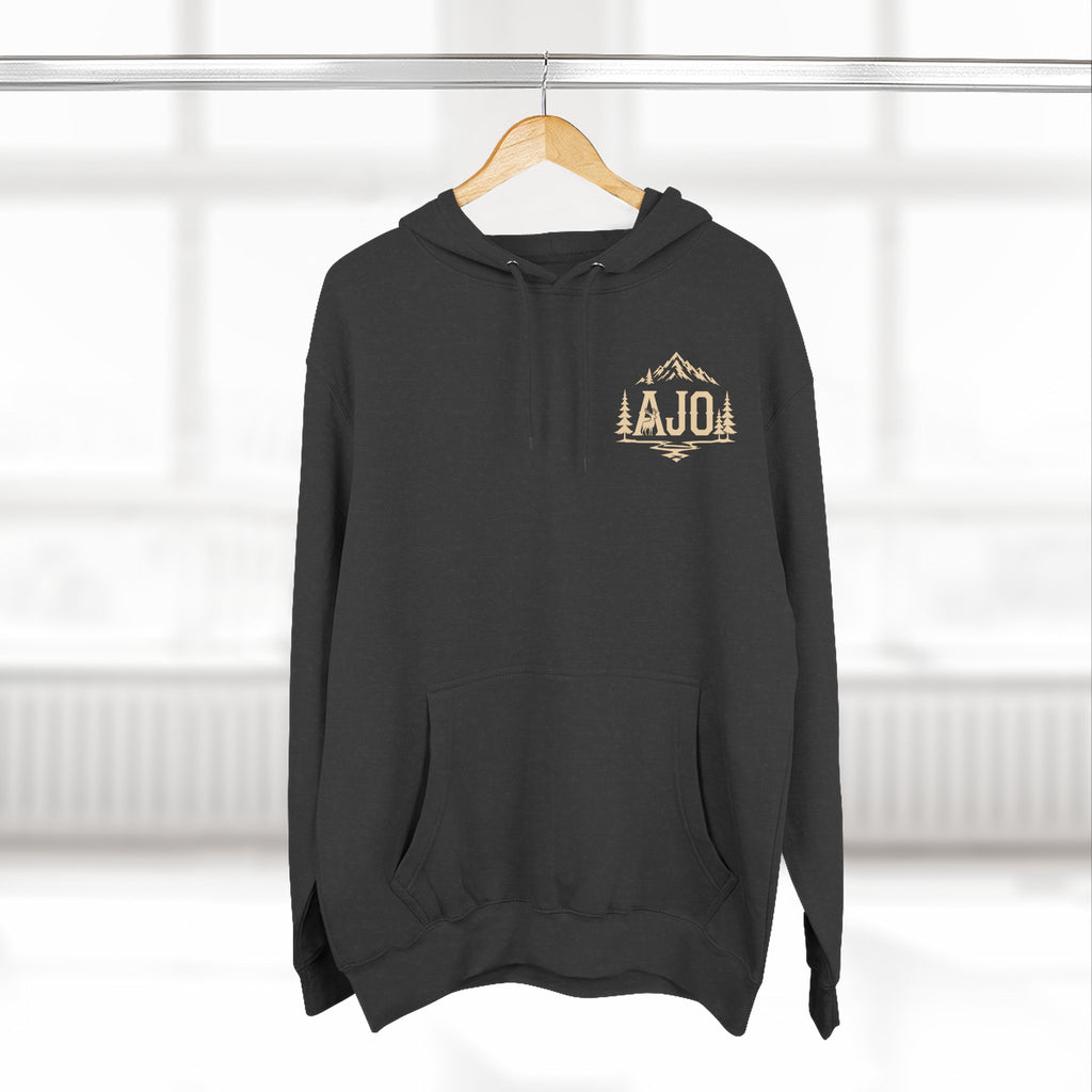 Adventure Hoodie - "Answer The Wild" Forest Bootprint Fleece Pullover