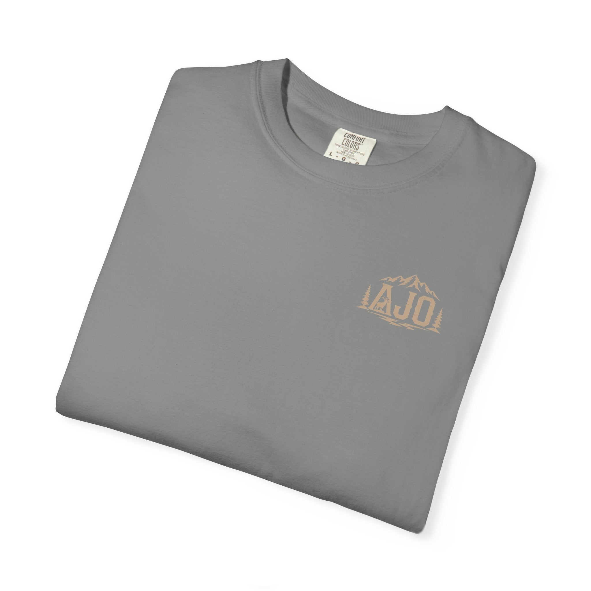 T-Shirt — Heavy Packs & Sore Backs Back Print (Outdoor Hiking Graphic)