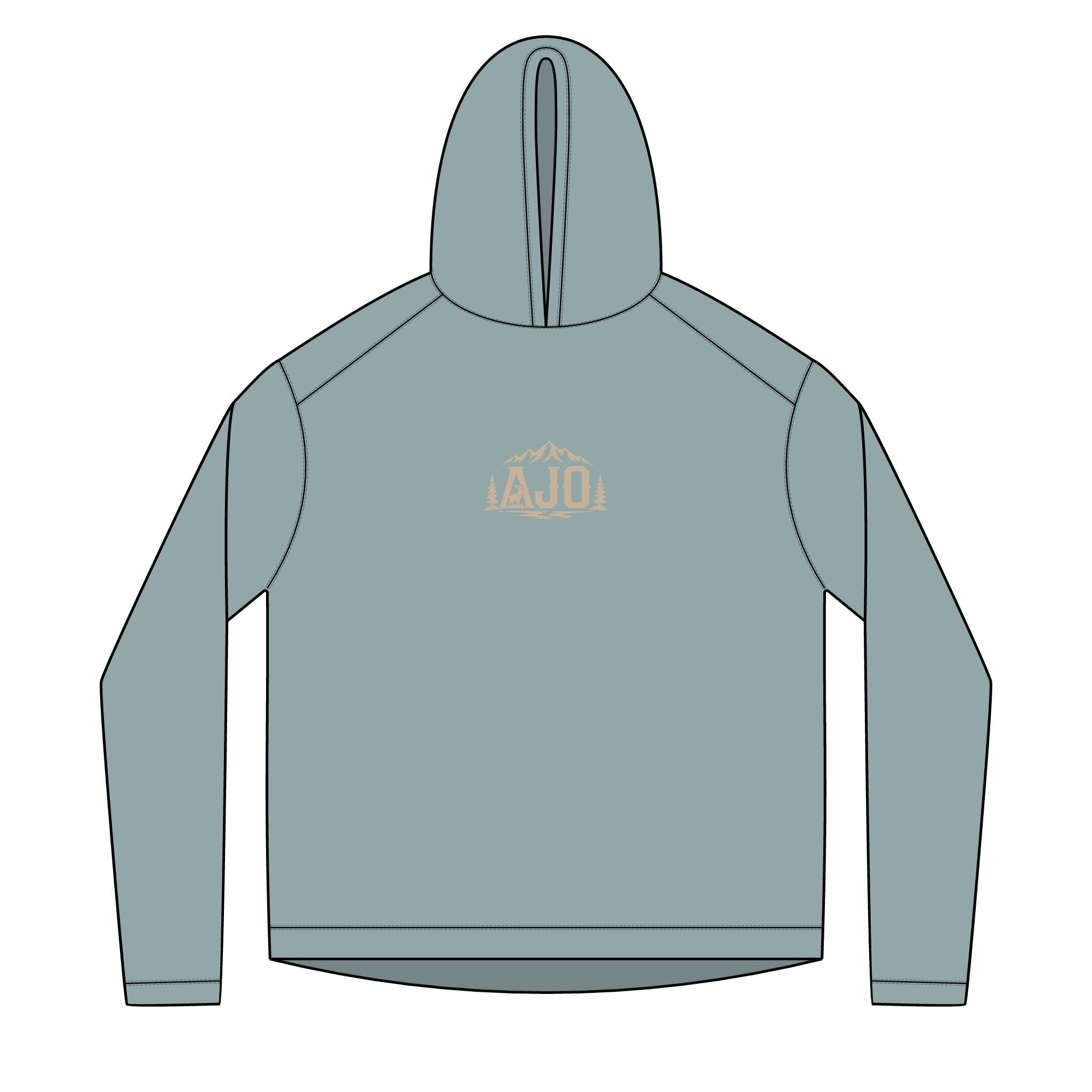 Hiking Hoodie — "Heavy Packs & Sore Backs" Adventure Graphic