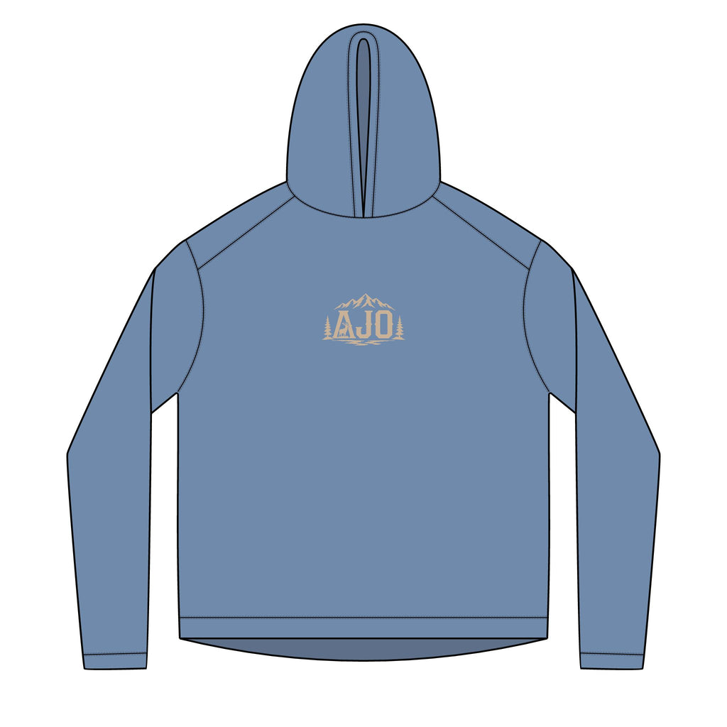 Hiking Hoodie — "Heavy Packs & Sore Backs" Adventure Graphic