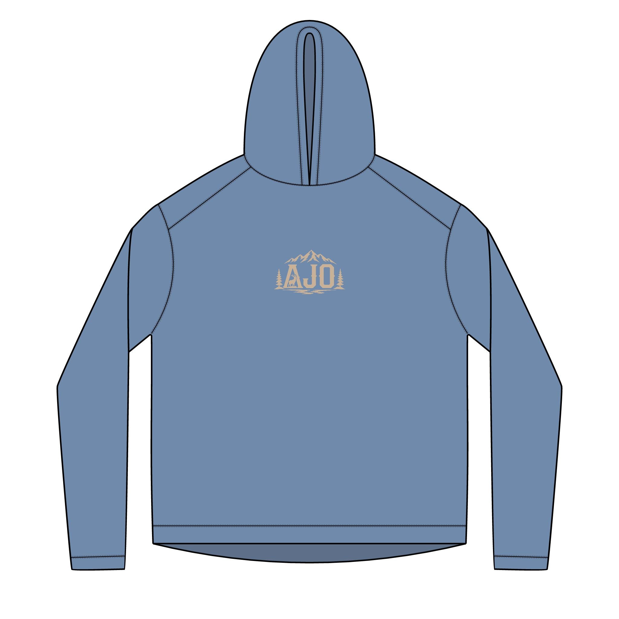 Hiking Hoodie — "Heavy Packs & Sore Backs" Adventure Graphic