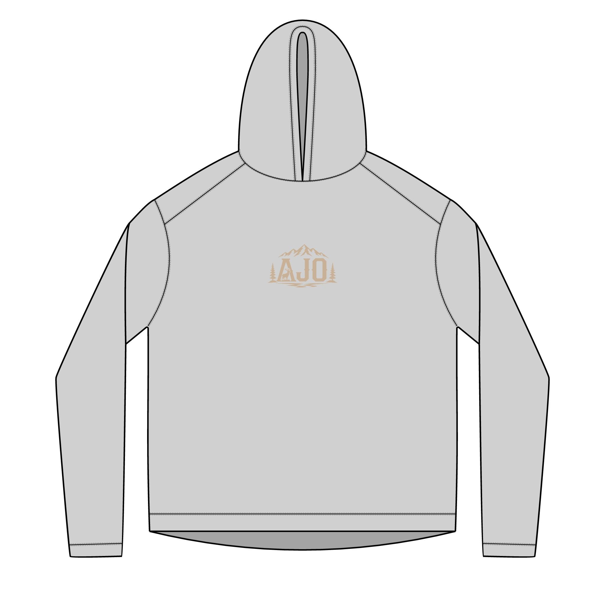 Hiking Hoodie — "Heavy Packs & Sore Backs" Adventure Graphic
