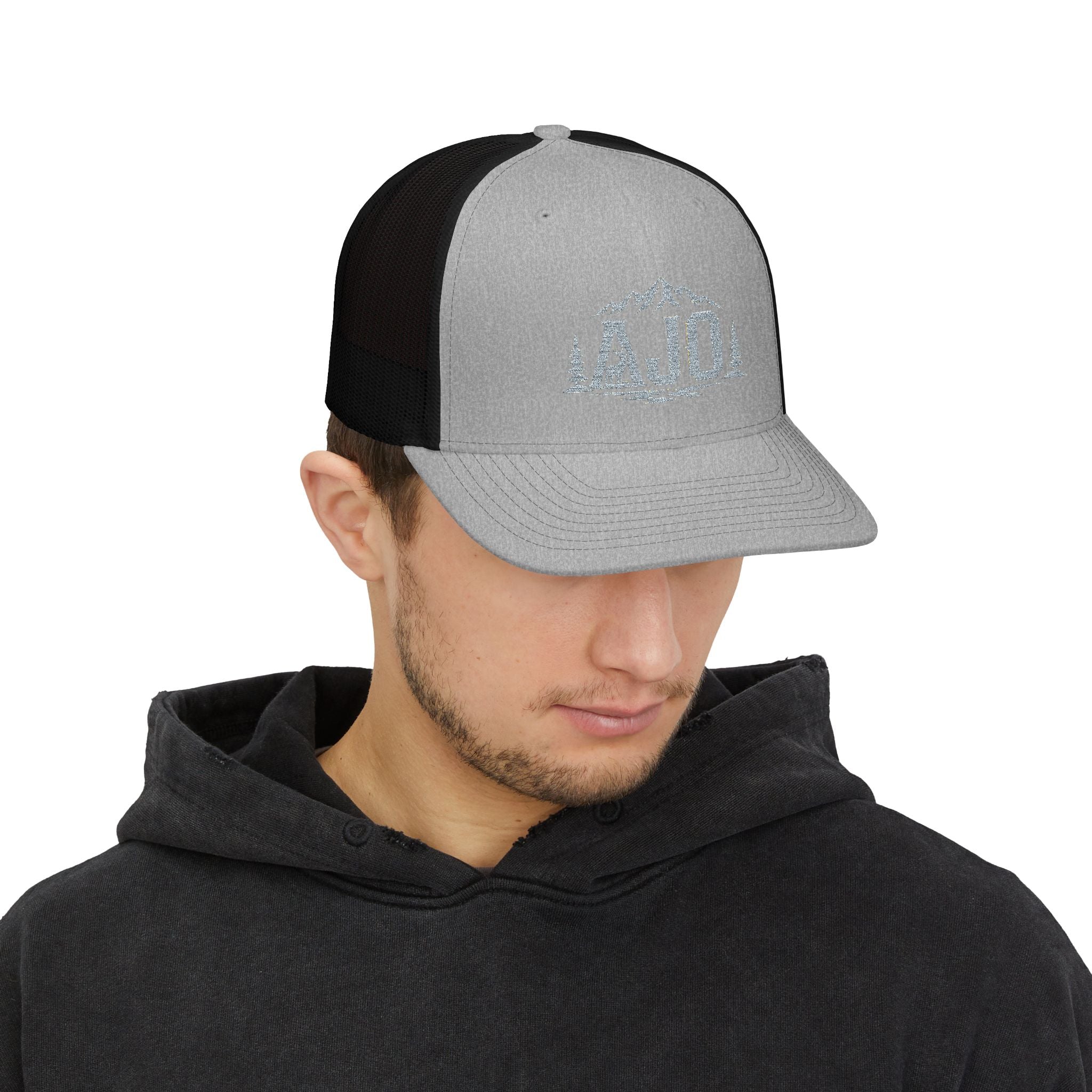AJO Mountain Logo Snapback Trucker Cap
