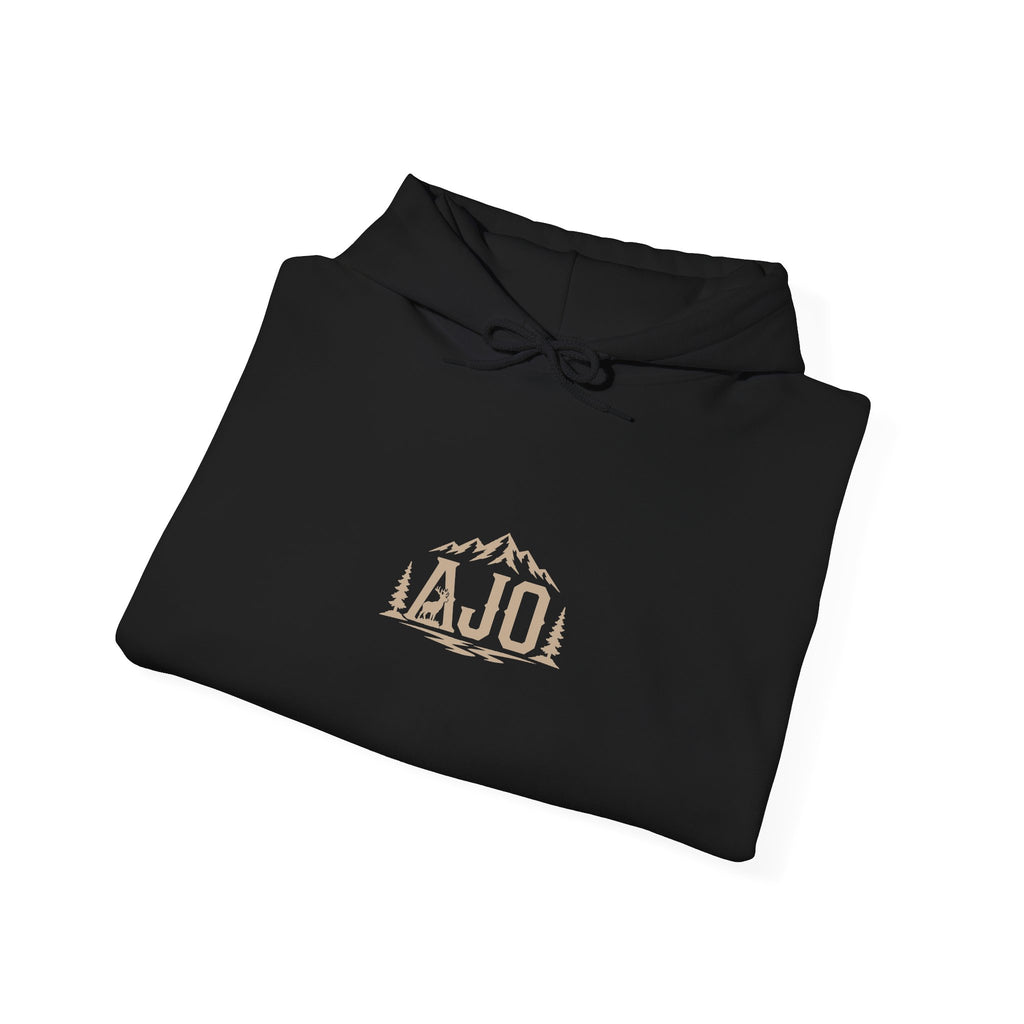 Heavy Packs Hoodie — “Heavy Packs, Sore Backs” Backprint Outdoor Camping Hoodie