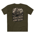 Heavy Packs & Sore Backs Tee — Hunting Outdoorsman Graphic T-Shirt
