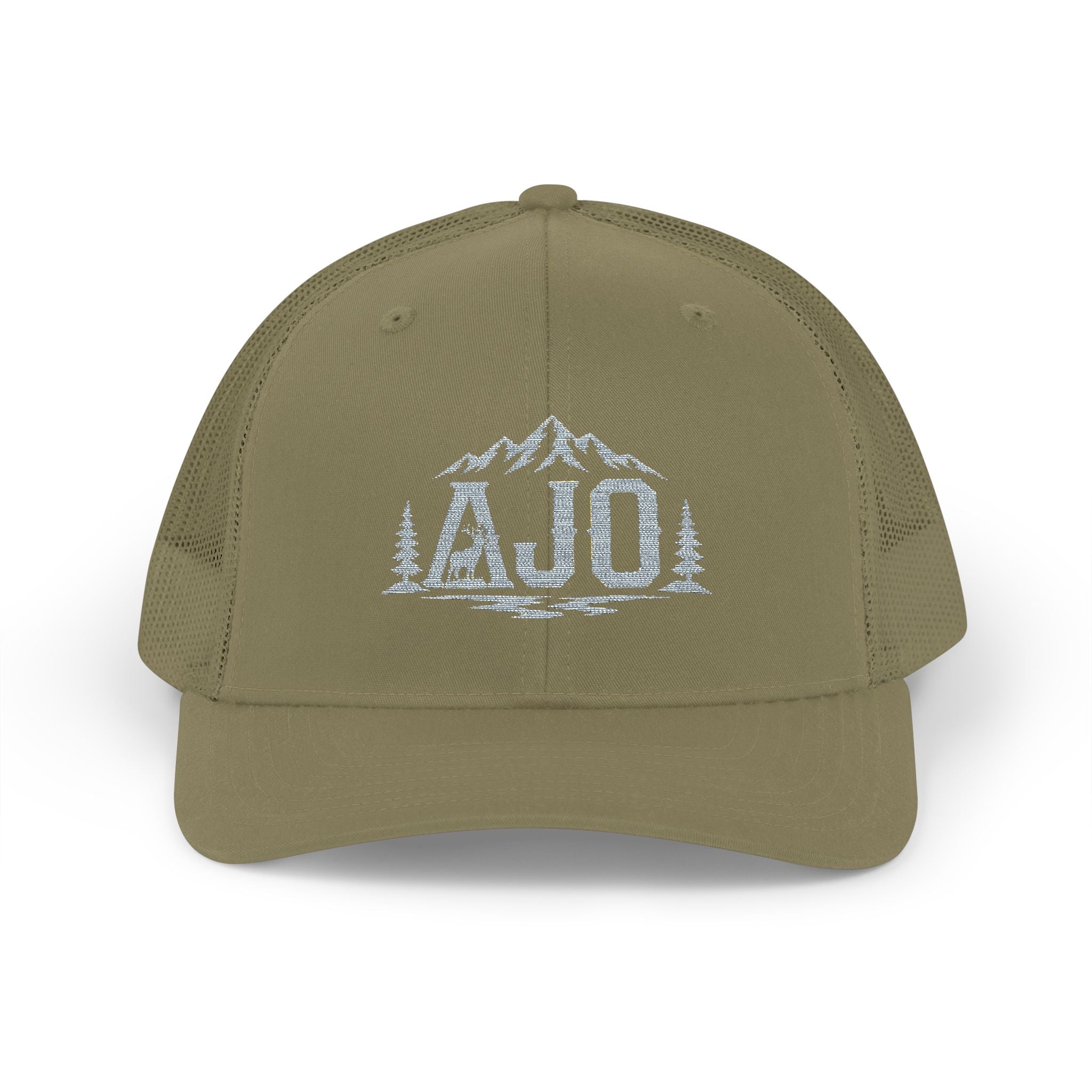 AJO Mountain Logo Snapback Trucker Cap