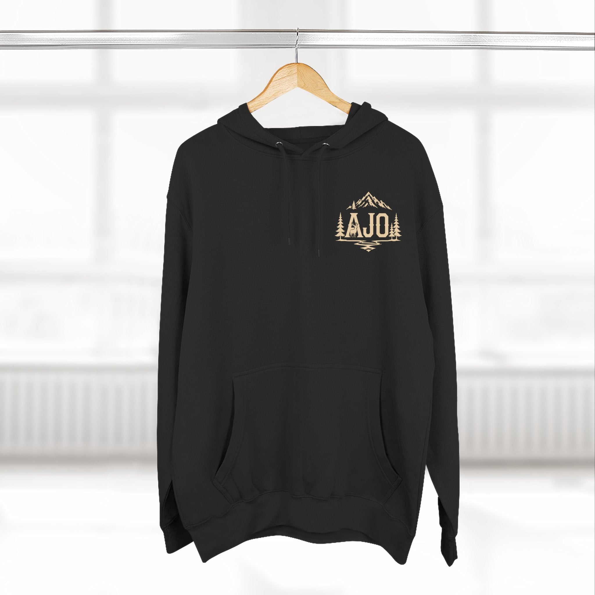 Adventure Hoodie - "Answer The Wild" Forest Bootprint Fleece Pullover