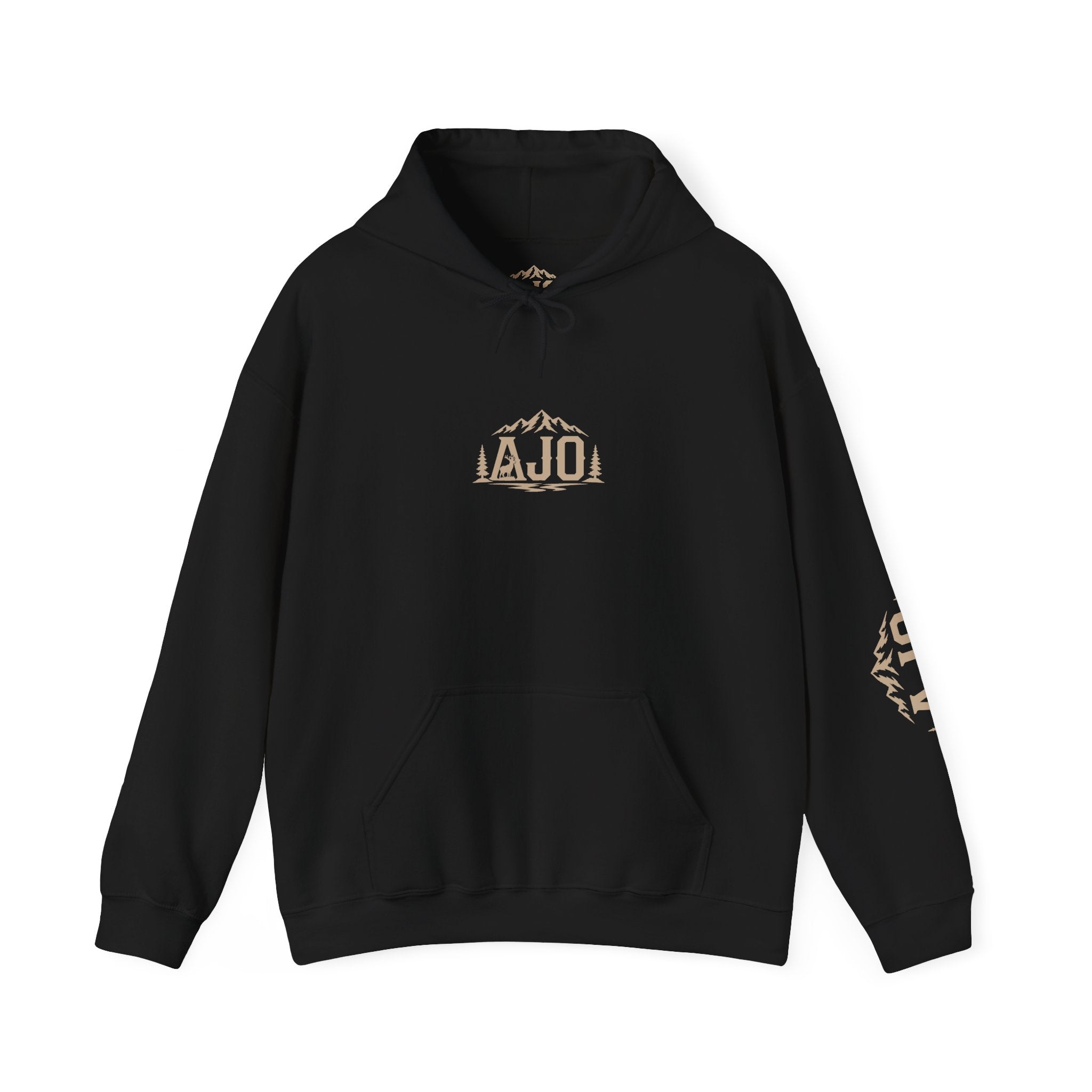 Heavy Packs Hoodie — “Heavy Packs, Sore Backs” Backprint Outdoor Camping Hoodie
