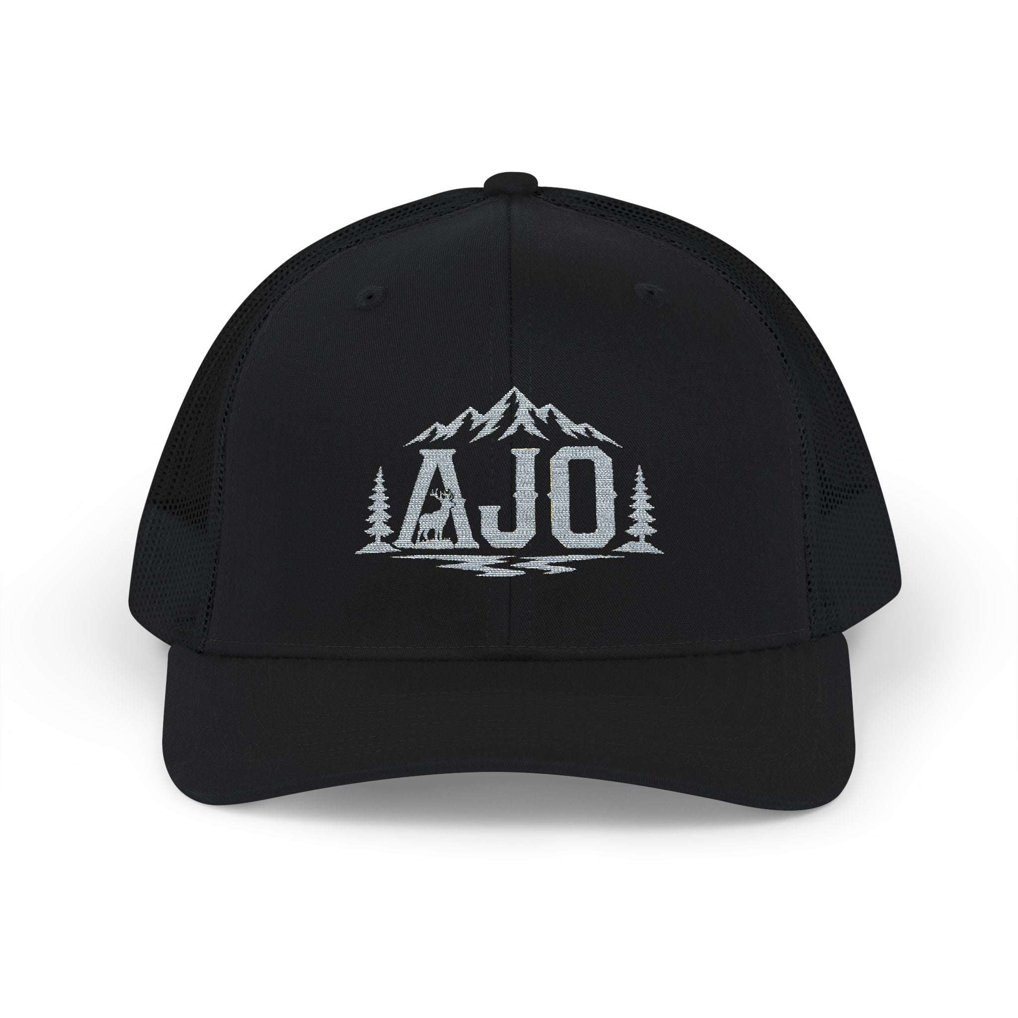 AJO Mountain Logo Snapback Trucker Cap