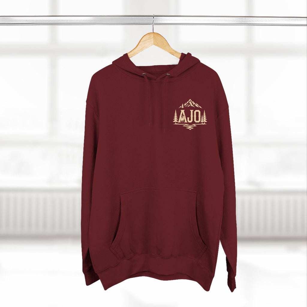 Adventure Hoodie - "Answer The Wild" Forest Bootprint Fleece Pullover