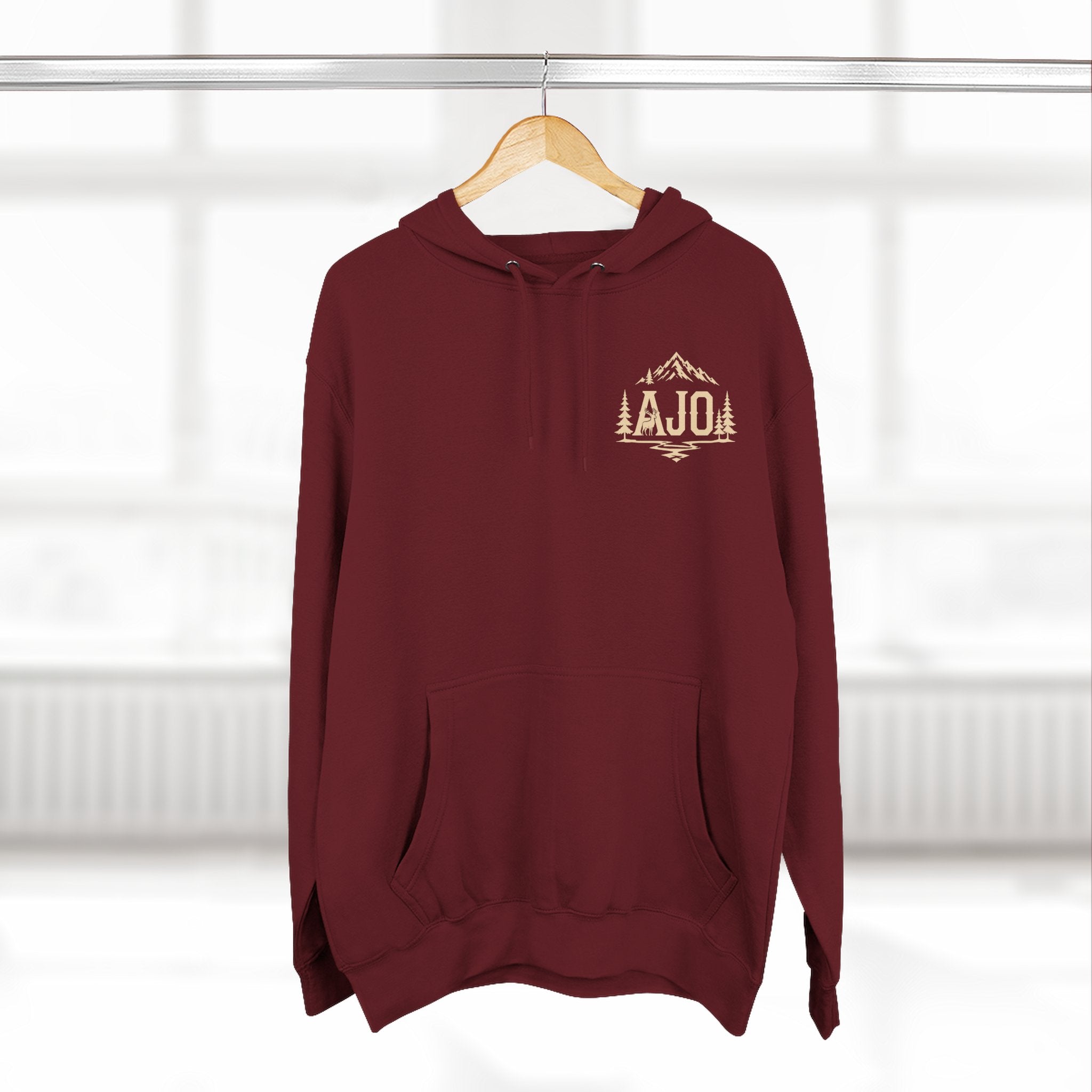 Adventure Hoodie - "Answer The Wild" Forest Bootprint Fleece Pullover