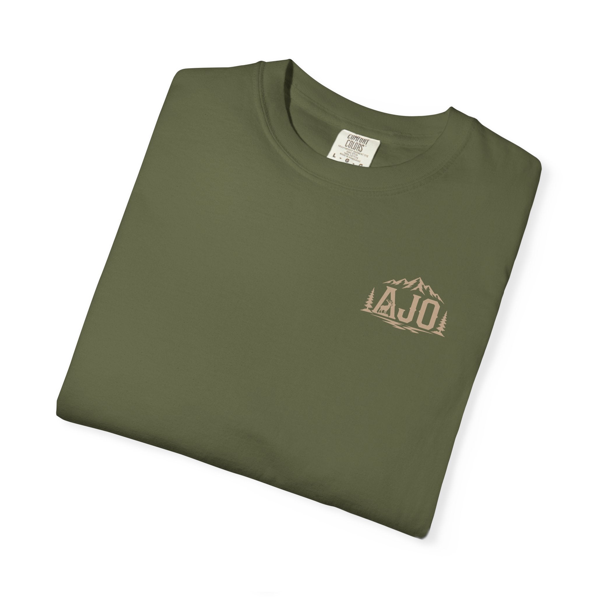 T-Shirt — Heavy Packs & Sore Backs Back Print (Outdoor Hiking Graphic)