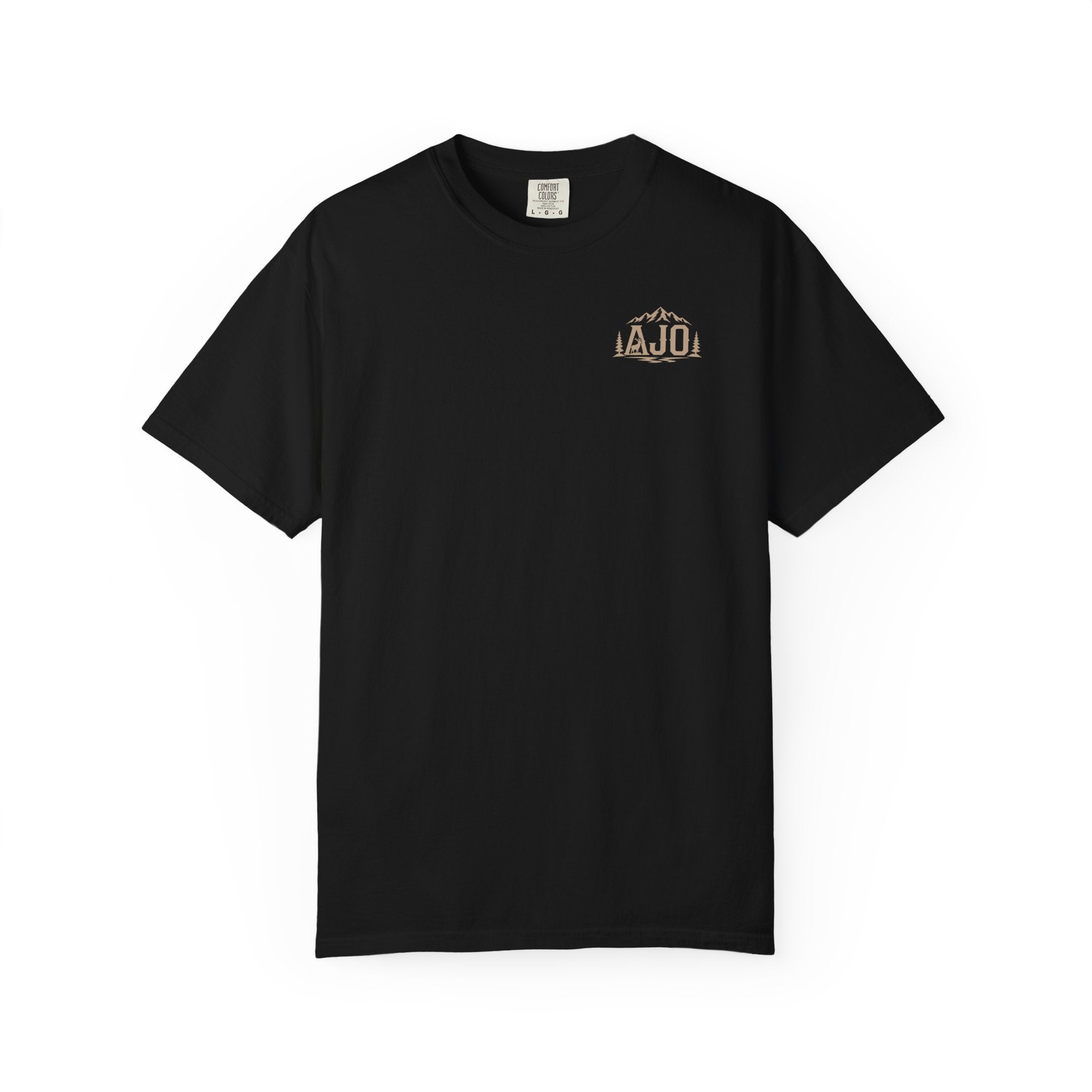 T-Shirt — Heavy Packs & Sore Backs Back Print (Outdoor Hiking Graphic)