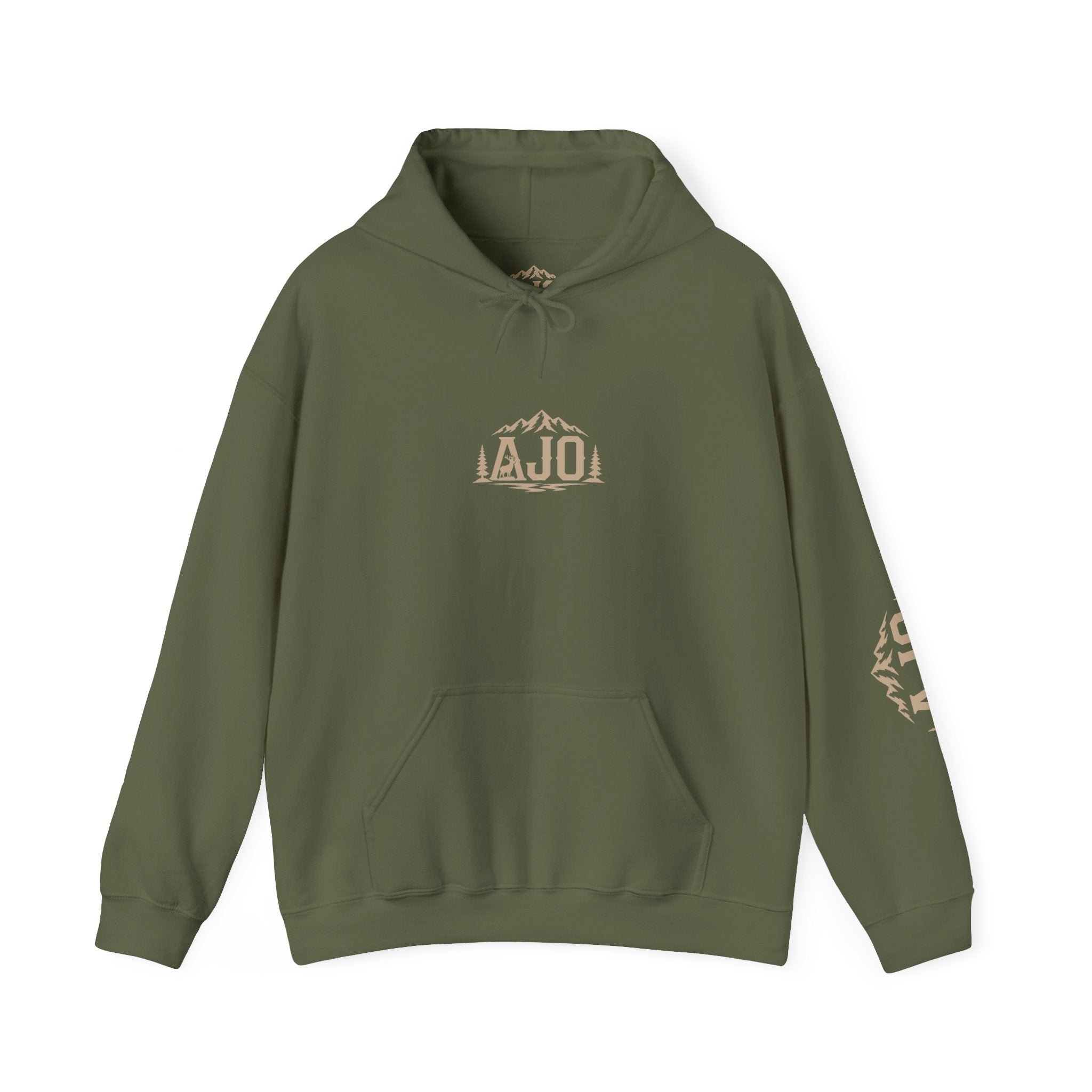 Heavy Packs Hoodie — “Heavy Packs, Sore Backs” Backprint Outdoor Camping Hoodie