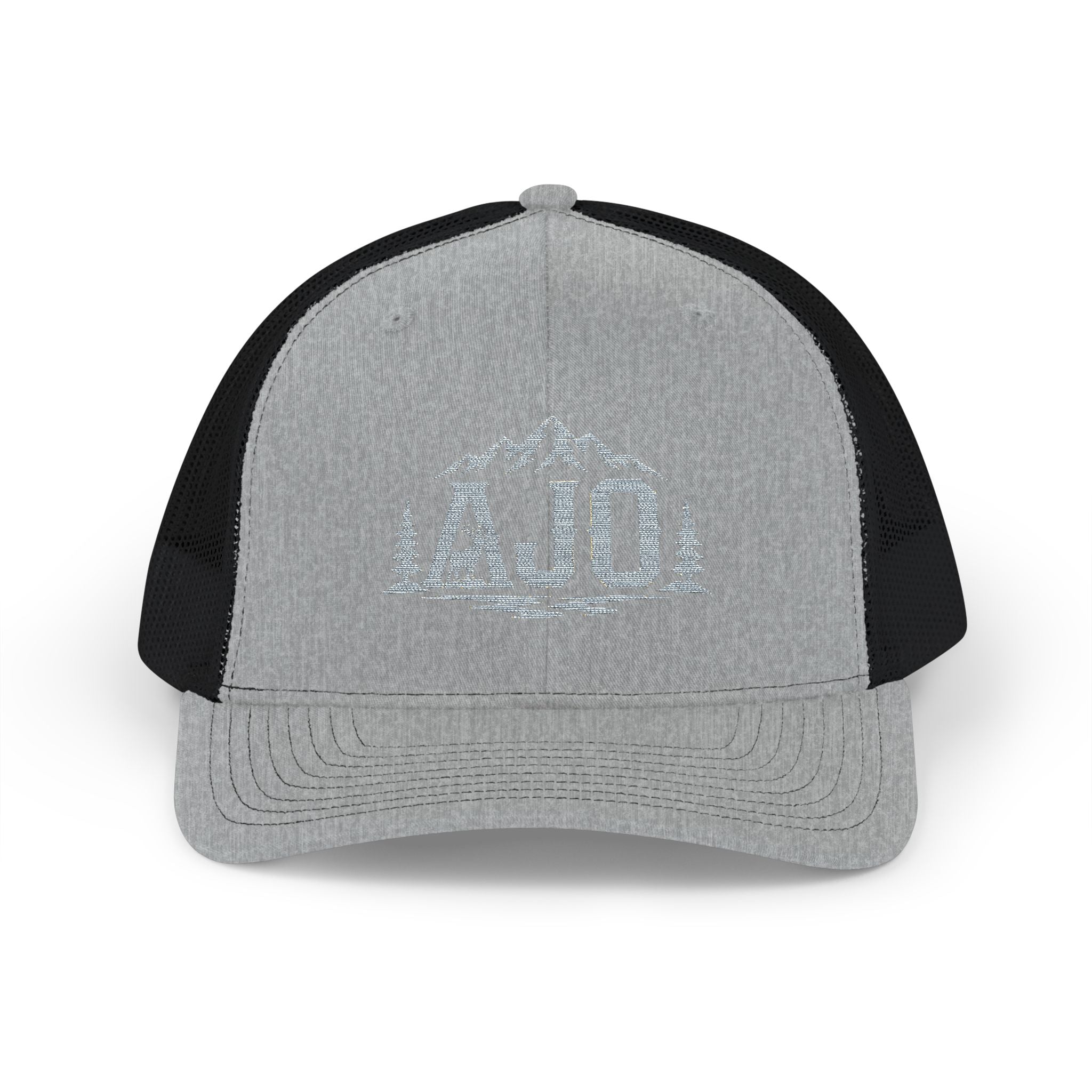 AJO Mountain Logo Snapback Trucker Cap