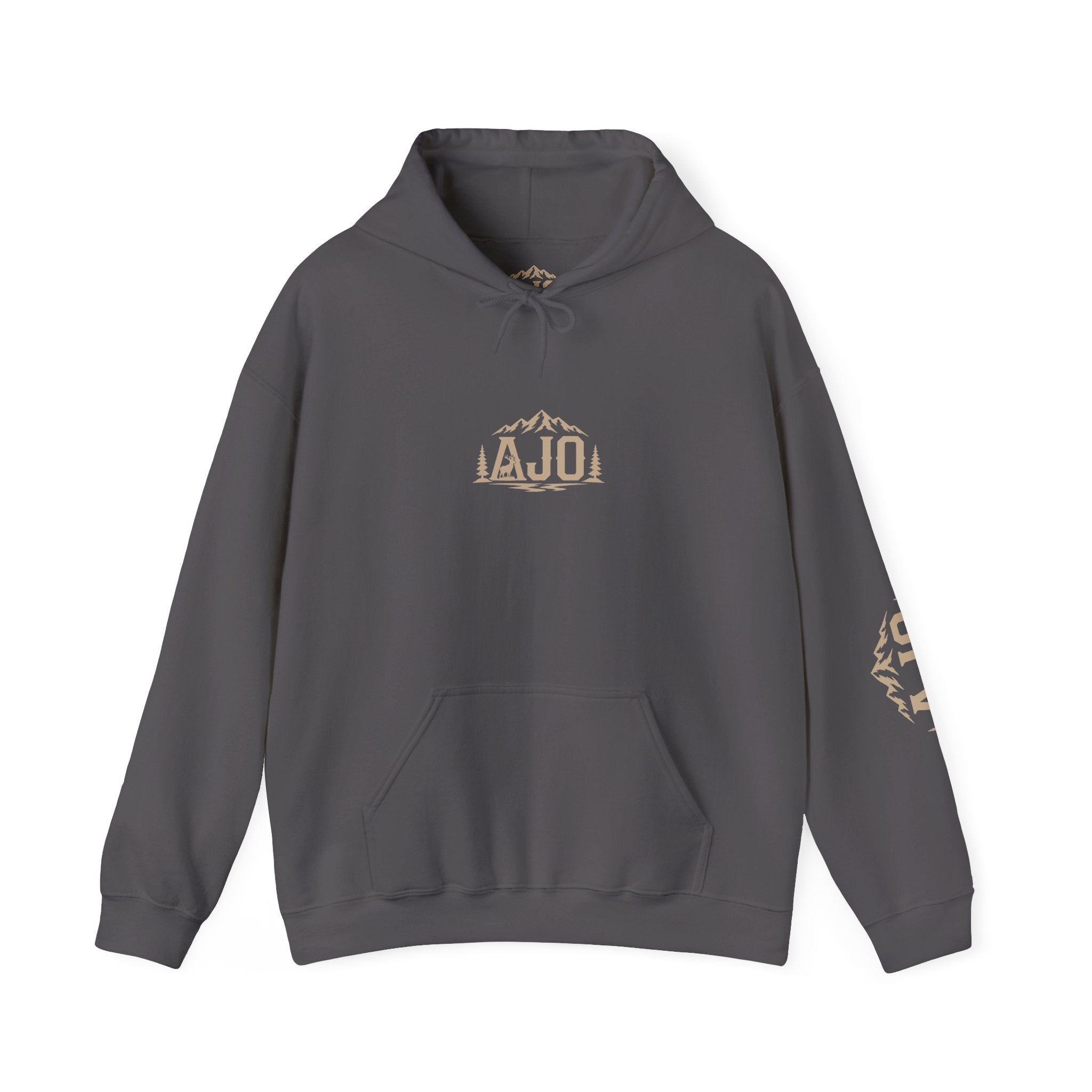 Heavy Packs Hoodie — “Heavy Packs, Sore Backs” Backprint Outdoor Camping Hoodie